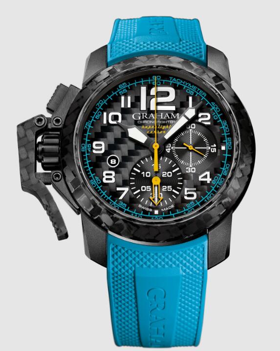 Review Replica Watch Graham CHRONOFIGHTER SUPERLIGHT CARBON BLUE 2CCBK.B30A